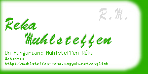 reka muhlsteffen business card